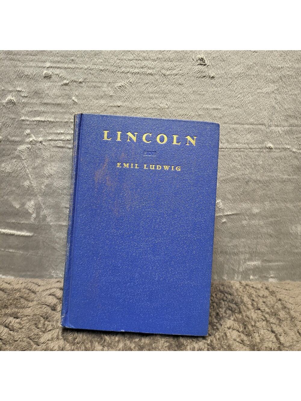 Lincoln Emil Ludwig 1930‎ Cloth Little Brown & Company Blue Biography Gilt Title